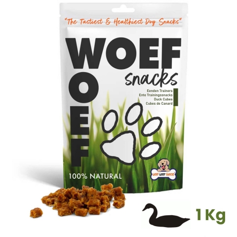 Woef Woef Hondensnack Eend Trainers L 1 kg