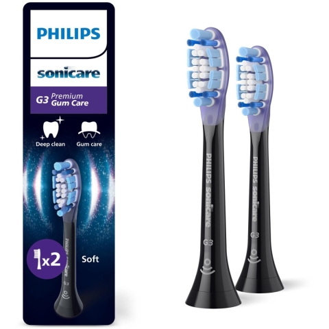 Philips Sonicare Opzetborstels Premium Gum Care G3 Zwart 2 Stuks