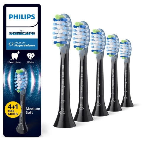 Philips Sonicare Opzetborstels Premium Plaque Defence Zwart 5 stuks