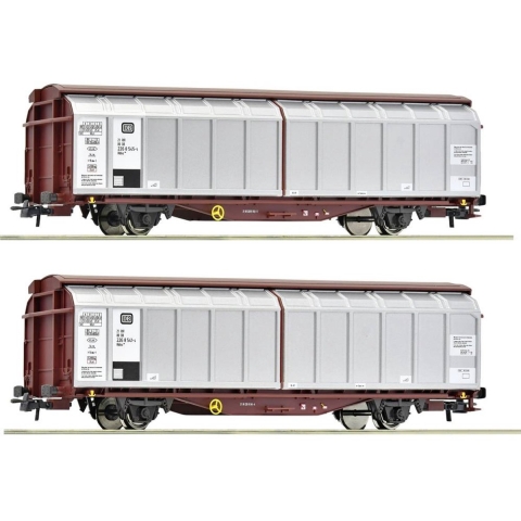 Roco 6600111 H0 2-delige set schuifwandwagons van de DB