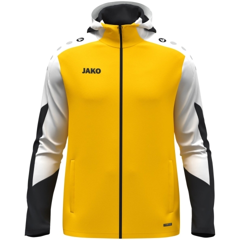 JAKO 6870 Jas Met Kap Dynamic - Geel/Wit/Zwart - L