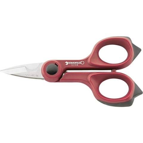 Stahlwille Draadschaar lengte 150 mm, 2-K handgrepen, rood 75270003