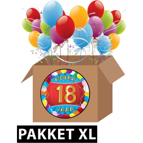 18 jaar versiering voordeel pakket XL -