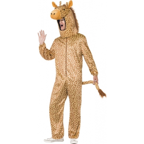 Giraffe onesie verkleedkleding - volwassenen - polyester - Carnaval kostuum - Giraffepakken One size -
