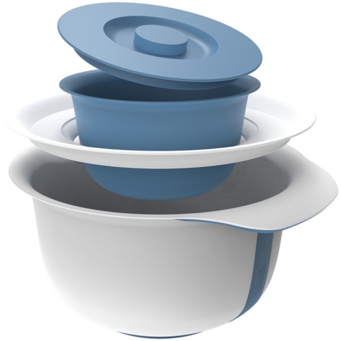 Rotho Fresh Beslagkom Met Spatdeksel 4L Horizon Blauw