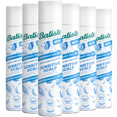 6x Batiste Droogshampoo Sensitive 200 ml