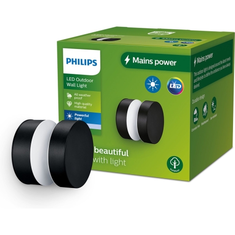 Philips LED Laven 8720169266636 Buitenlamp (wand) LED 6 W Zwart
