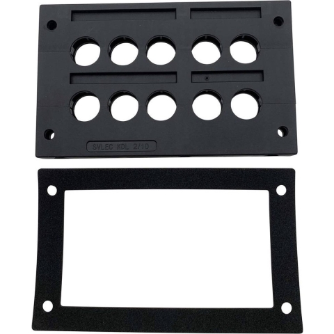 TRU COMPONENTS TC-KDL 2/10 Kabelinvoeringsplaat Klem-Ø (max.): 16 mm PA Zwart 1 stuk(s)