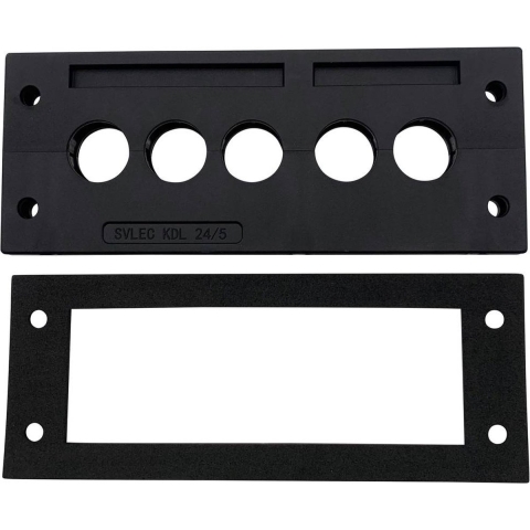 TRU COMPONENTS TC-KDL 24/5 Kabelinvoeringsplaat Klem-Ø (max.): 16 mm PA Zwart 1 stuk(s)