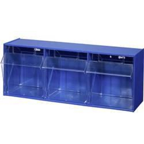 Allit 464410 Assortimentsbakken VarioPlus ProFlip 3 (b x h x d) 600 x 240 x 200 mm Blauw, Transparant 1 stuk(s)