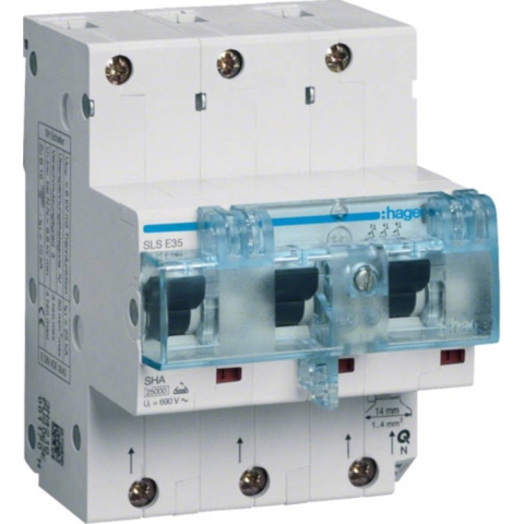 Hager HTN335E HTN335E Zekeringautomaat 3-polig 35 A