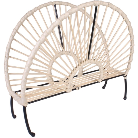 Home deco factory Tijdschriftenrek Rotan - 36 x 29 x 17 cm - boho/bohemian stijl -