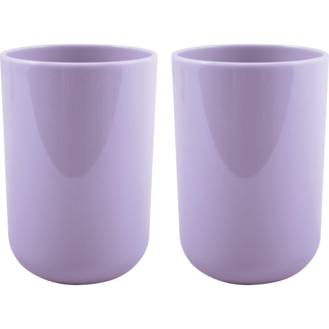 Drinkbeker/limonadebeker - 4x - PS kunststof - lila paars - 490 ml -