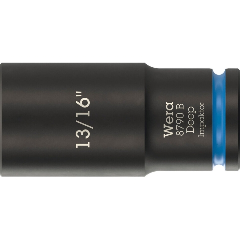 Wera 05005573001 8790 B Impaktor Deep Lange Krachtdop - 13/16"- Zeskant - 63mm
