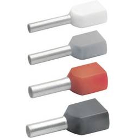 Klauke 87010 Dubbele adereindhulzen 0.75 mm² Grijs 1000 stuk(s)