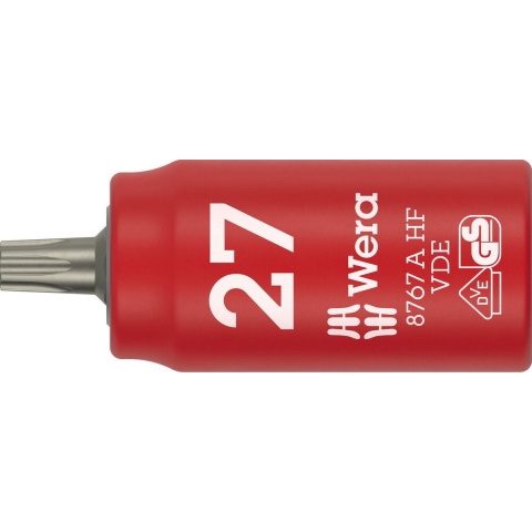 Wera 05005920001 8767 C VDE HF TORX® Zyklop Bitdop Geïsoleerd - 1/4"- TX 27