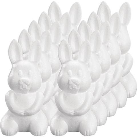 Piepschuim hobby vorm - 10x - haas/konijn - 24 cm - DIY knutsel figuren -