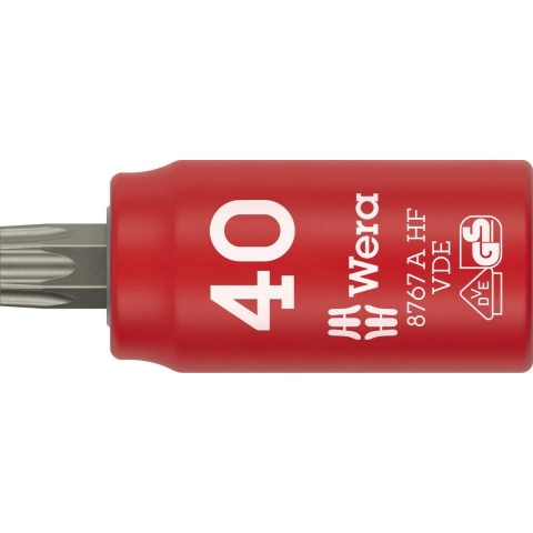 Wera 05005920001 8767 C VDE HF TORX® Zyklop Bitdop Geïsoleerd - 1/4"- TX 40