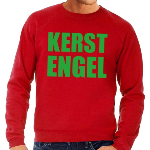 Foute kersttrui Kerst Engel rood voor heren XL (54) -