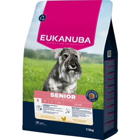 Eukanuba Life Care Dog Senior Small Hondenvoer Chicken 7,5 kg