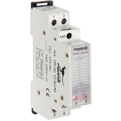 Wallair Stromstoßschalter Stroomstootschakelaar DIN-rail 2x NO 12 V/AC 16 A 1 stuk(s)