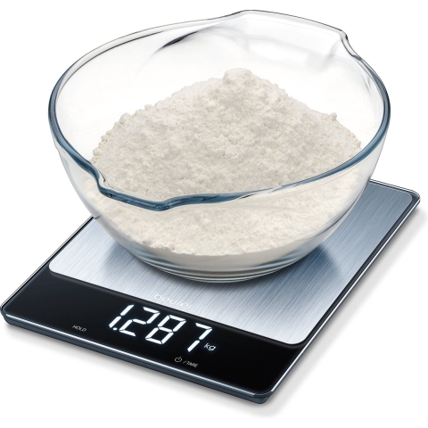 Beurer KS 34 Stainless Steel Keukenweegschaal Digitaal Weegbereik (max.)=15 kg RVS 200 x 263 x 20