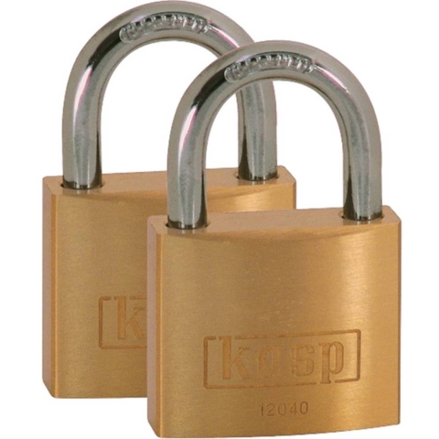 Kasp K12040D2 Hangslot 40 mm Goud-geel Sleutelslot