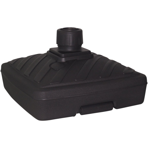 Parasolvoet Heavy - vierkant - antraciet - 57 x 57 cm - 40 liter - kunststof - vulbaar -