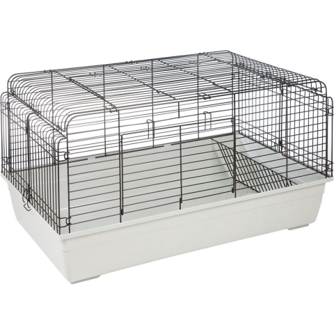 Flamingo Sprinters Kooi - Voor Konijnen en Knaagdieren - Zwart/Ivoor - 100 x 56 x 54 cm