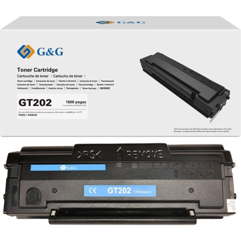 G&G Toner GT-202 Origineel Zwart 1600 bladzijden G&G-GT202