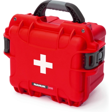 NANUK 908-FSA9 EHBO-koffer (leeg) 241 x 190 x 190 Rood