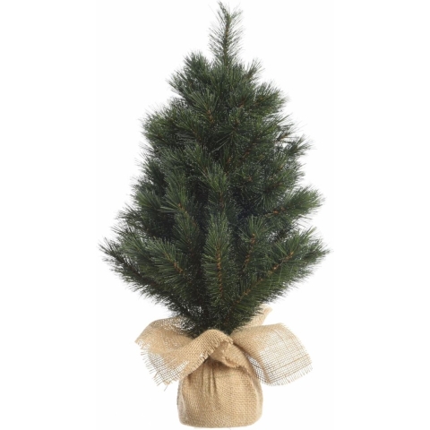 Mini kerstboom tafelboom Malmo miniboom h90 cm groen/wit - Everlands