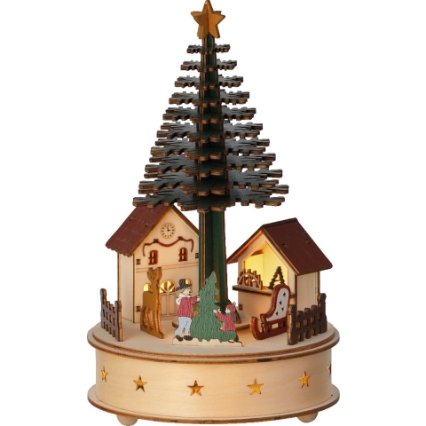 LED scenery d15h25 cm kleuren/warm wit - Lumineo