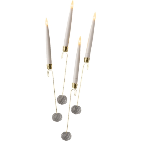 LED candle d1.5h15 cm-1l wit 10st - Lumineo