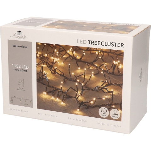 2,2-2,5m treecluster 15m/1152led warm wit Anna's collection - Annas collection