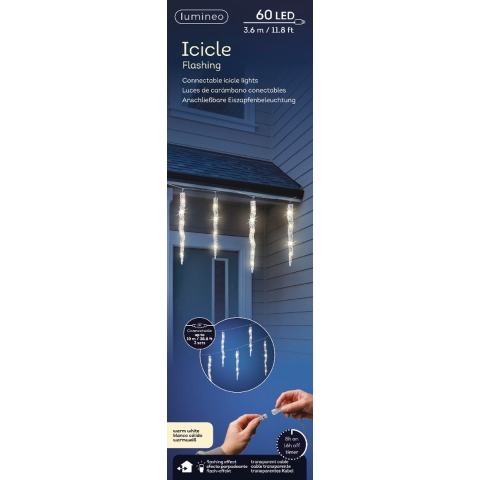 LED iciclelight l360h39c trnsp./warm wit - Lumineo