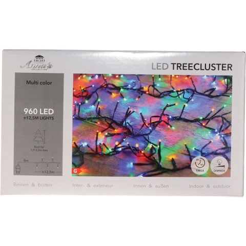 Kerstboom Clusterverlichting 12,5 m Multi - Annas collection