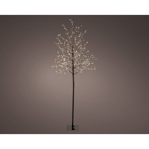 Micro LED boom d30h150 cm zwart/wit kerstverlichting - Lumineo