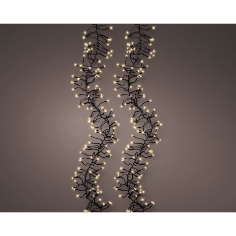 Lumineo LED Cluster 768 LEDs 700 cm Zwart Soft Gold Licht