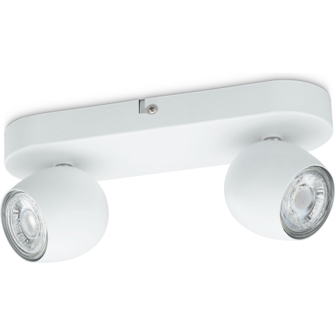 Prolight Bola - Opbouwspot - LED - GU10 - Wit - 2 lichtpunten