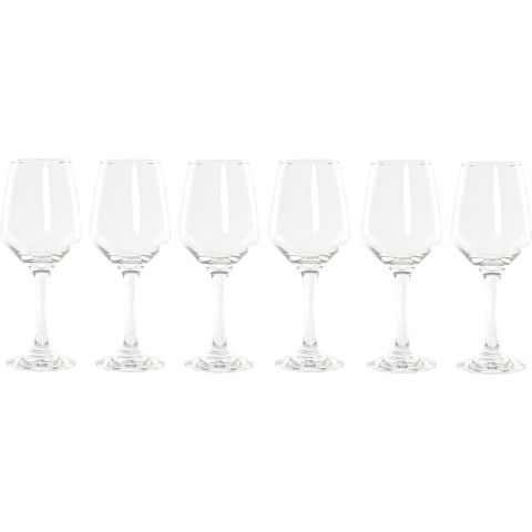 6x Stuks witte wijn glazen 320 ml van glas -