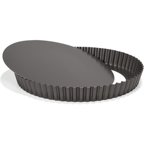 Patisse Bakvorm - voor taart of quiche - losse bodem - 28 cm - zwart -