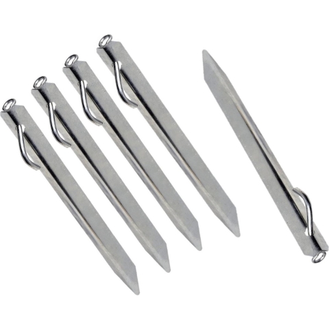 24x stuks grondpennen/tentharingen metaal met oog 38 cm -