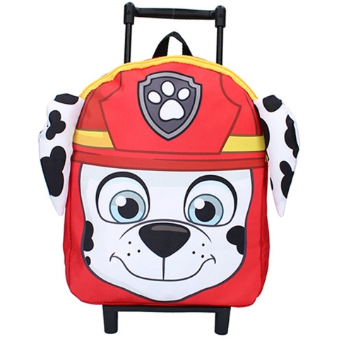 Paw Patrol Marshall reiskoffer/trolley/rugtas - rood - 33 x 25 cm - voor kinderen -