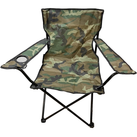 Campingstoel - camouflage - opvouwbaar - 50 x 80 cm - lichtgewicht - max 100 kg - inklapbare stoel -