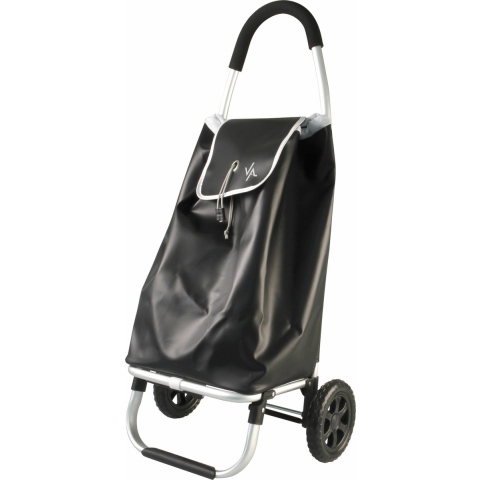 Boodschappentrolley - zwart - 50 liter - aluminium frame - opvouwbaar -