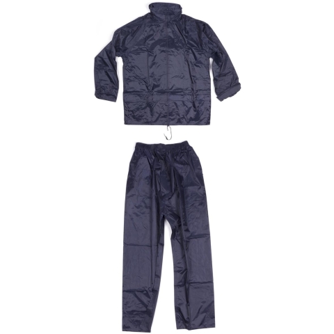 Lastpak regenpak - maat M- blauw - set van regenjas en regenbroek - waterdicht M -