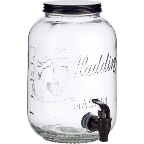 Glazen drankdispenser/limonadetap 3,8 liter -