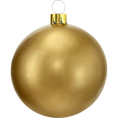 Mega grote decoratie kerstbal - 65 cm - goud - opblaasbaar -