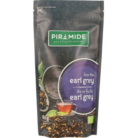 6x Piramide Biologische Thee Earl Grey 80 gr